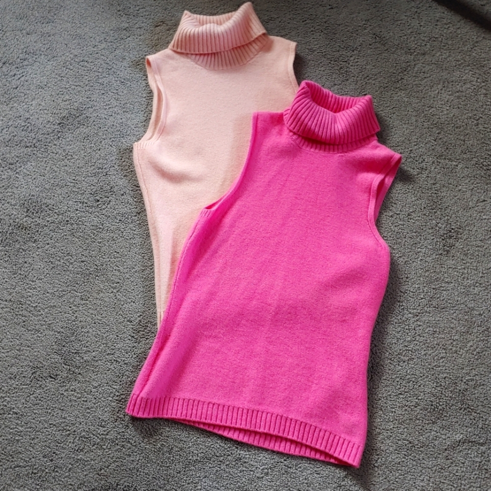 Two Manrico Cashmere Turtle Neck Sweaters.. Think Spring!